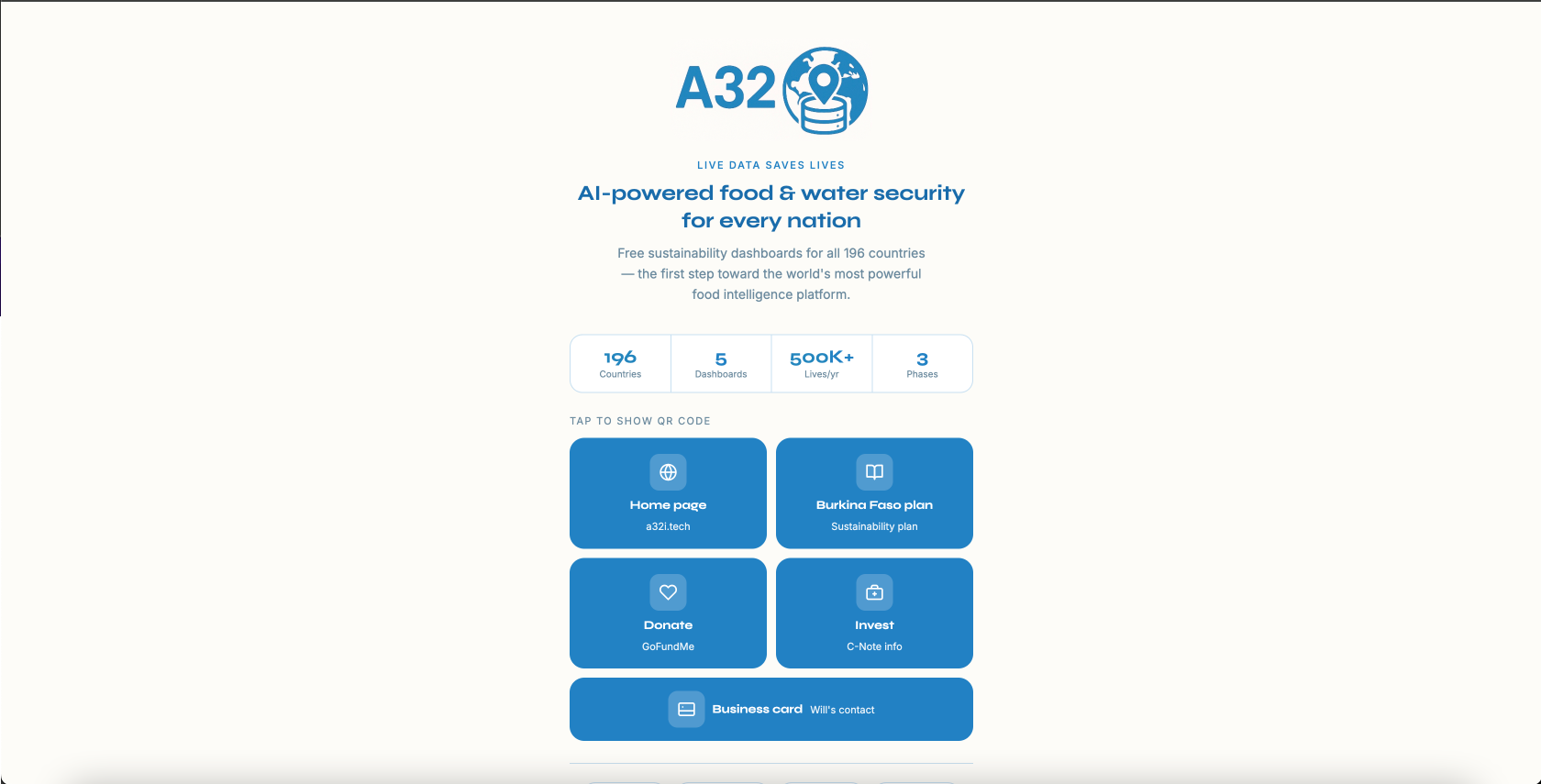 A32i QR Landing Page
