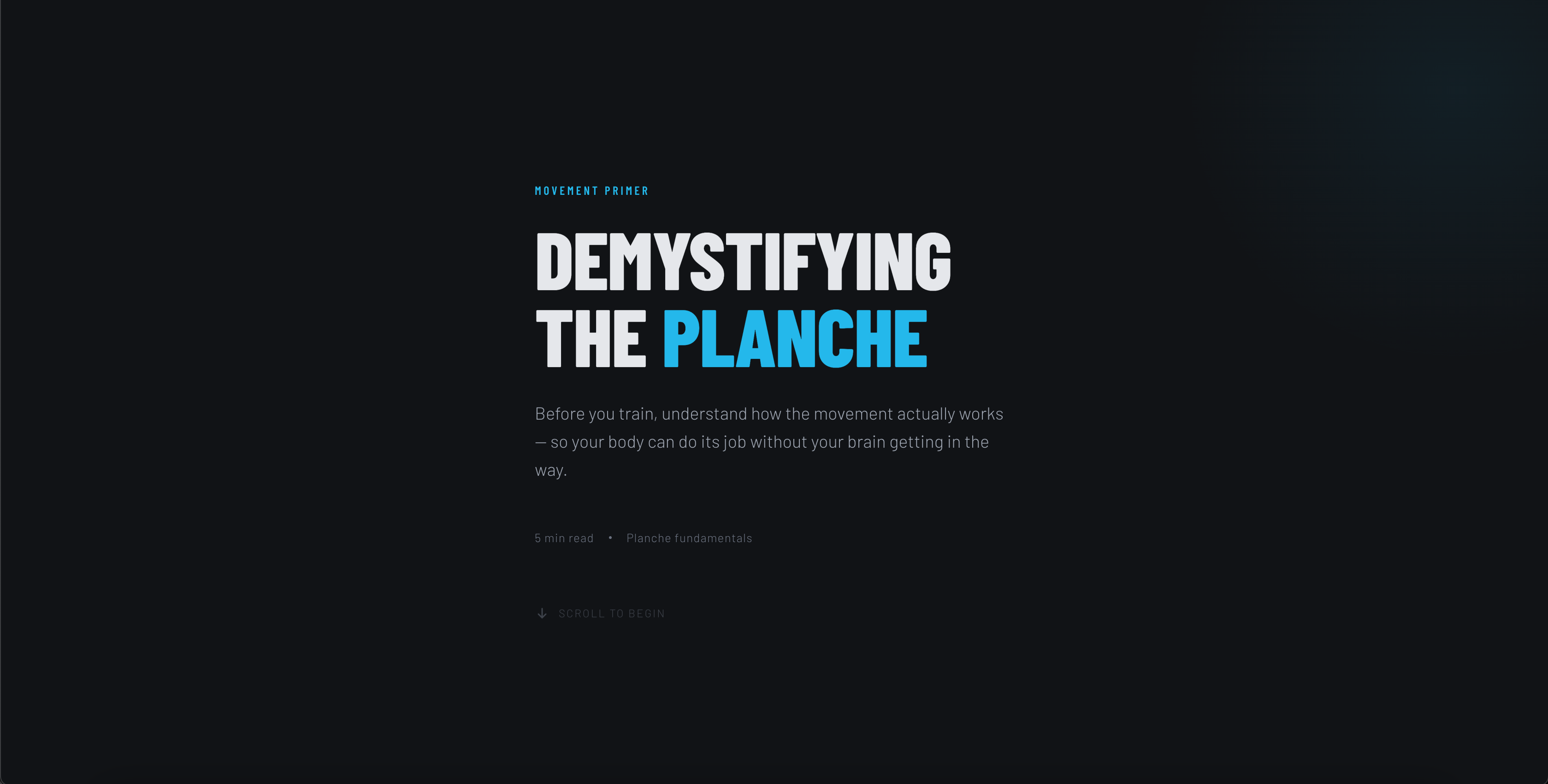Demystifying the Planche primer